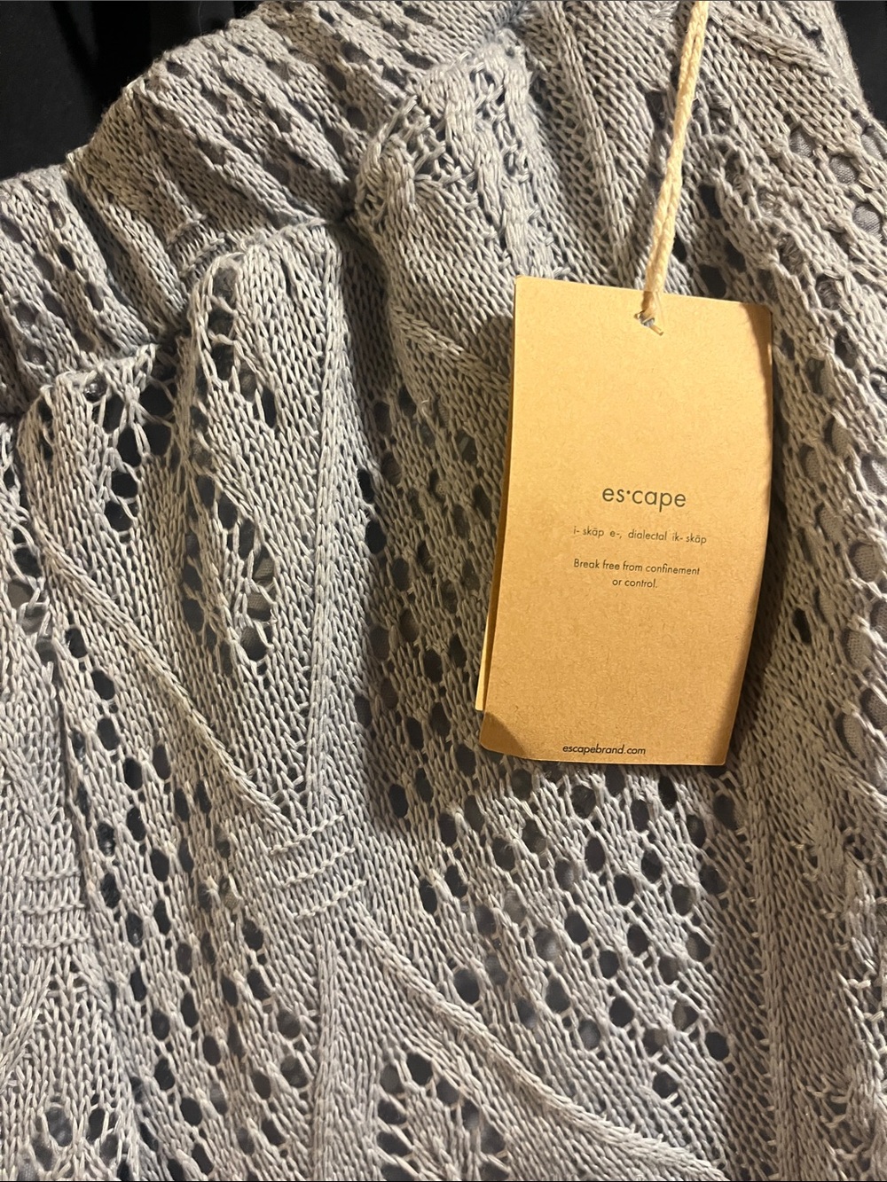 High-Waist Crochet Knit Shorts in Light Taupe - Picture 4 of 8